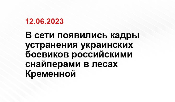 В сети появились кадры устранения украинских боевиков российскими снайперами в лесах Кременной