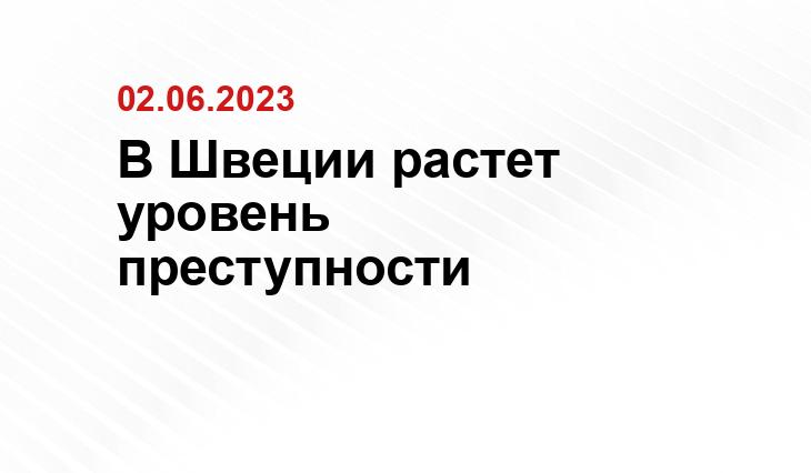 В Швеции растет уровень преступности